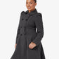 Double Breasted Peter Pan Collar Skater Coat (1209) De La Creme