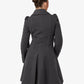 Double Breasted Peter Pan Collar Skater Coat (1209) De La Creme