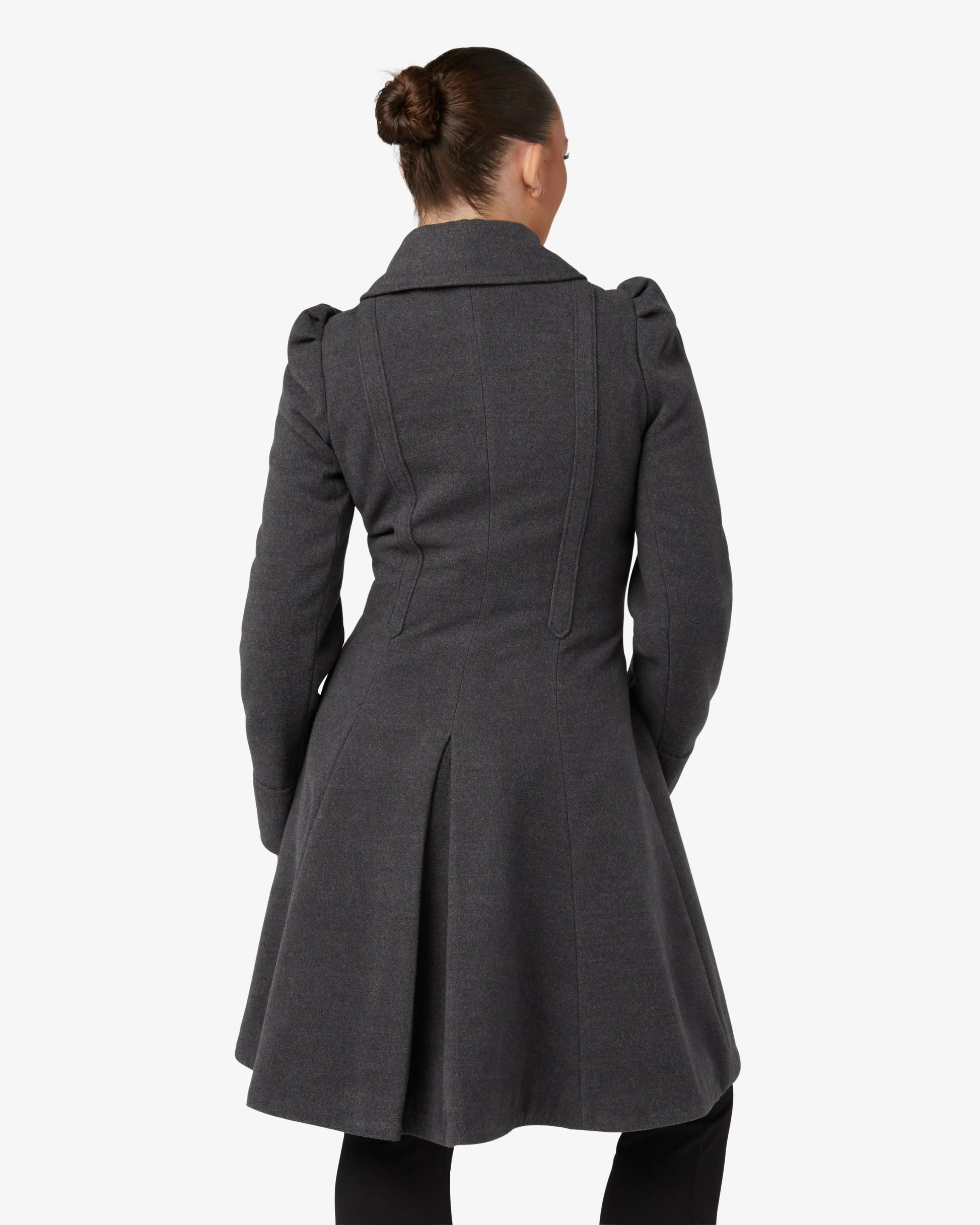 Double Breasted Peter Pan Collar Skater Coat (1209) De La Creme