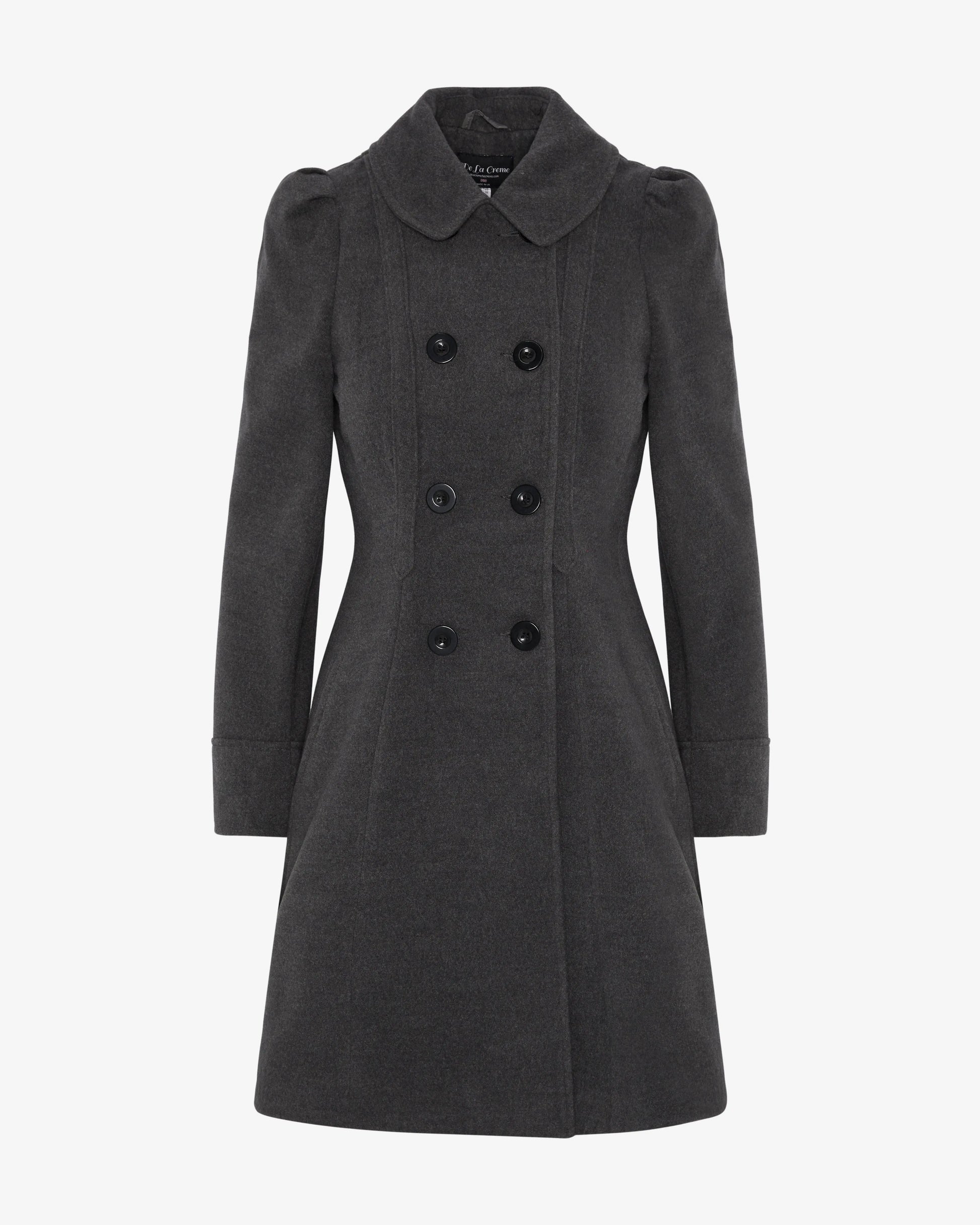 Double Breasted Peter Pan Collar Skater Coat (1209) De La Creme