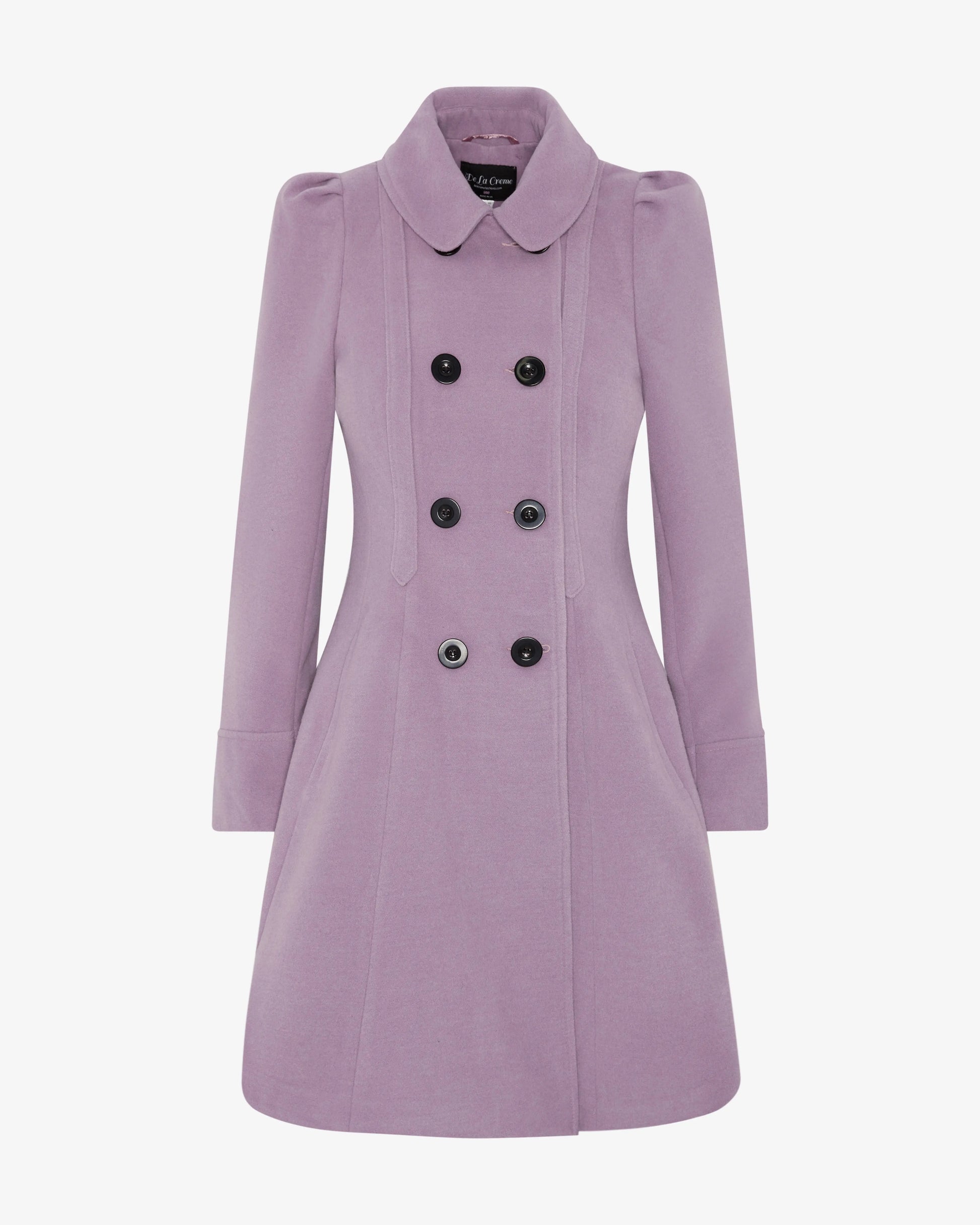 Double Breasted Peter Pan Collar Skater Coat (1209) De La Creme