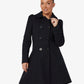 Double Breasted Peter Pan Collar Skater Coat (1209) De La Creme