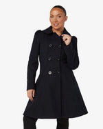 Double Breasted Peter Pan Collar Skater Coat (1209) De La Creme