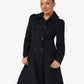 Double Breasted Peter Pan Collar Skater Coat (1209) De La Creme