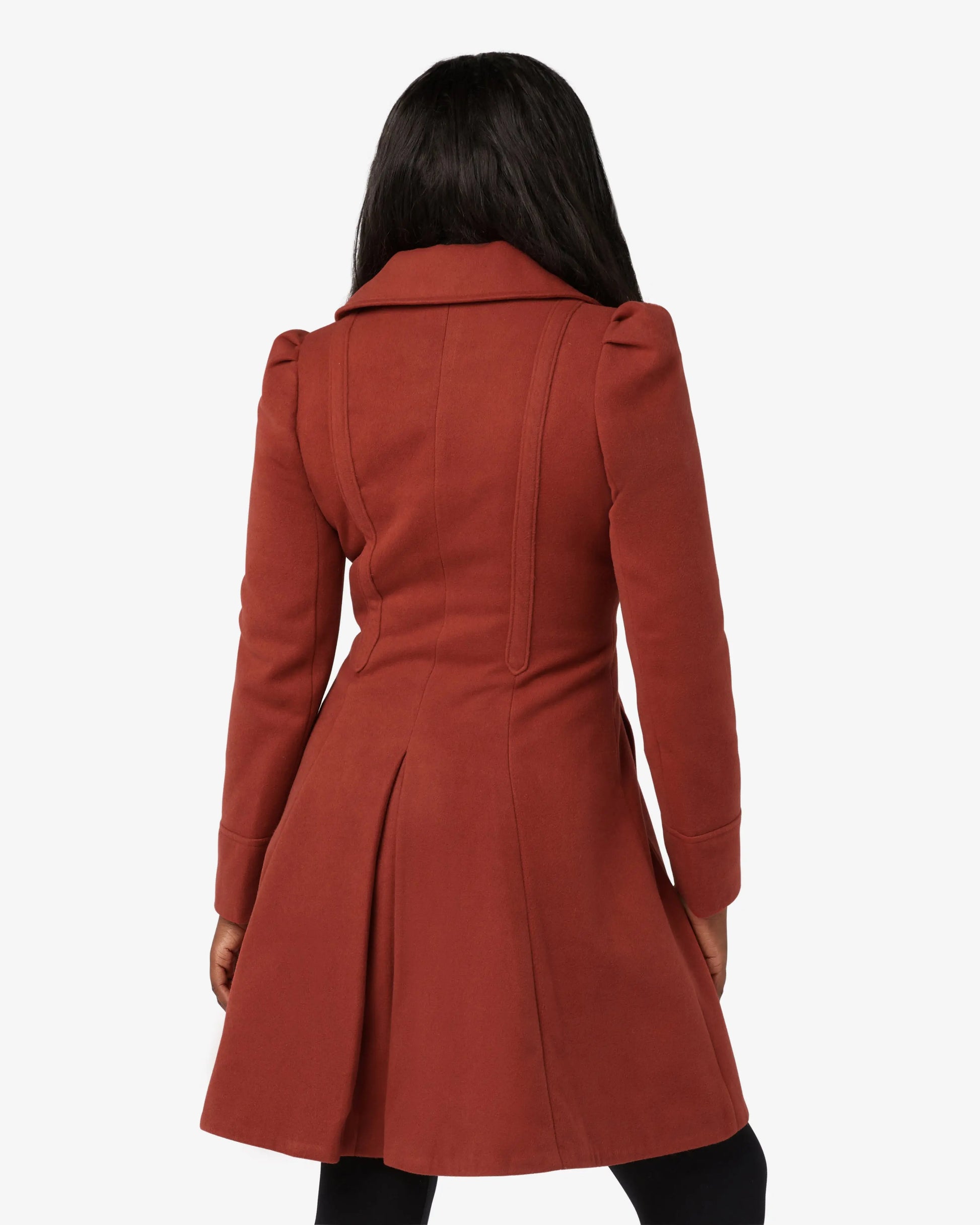 Double Breasted Peter Pan Collar Skater Coat (1209) De La Creme