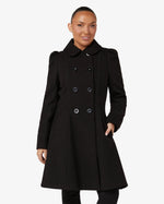 Double Breasted Peter Pan Collar Skater Coat (1209) De La Creme