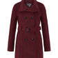Military Style High Neck Belted Coat (1226) De La Creme