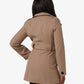 Military Style High Neck Belted Coat (1226) De La Creme