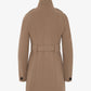 Military Style High Neck Belted Coat (1226) De La Creme