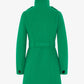 Military Style High Neck Belted Coat (1226) De La Creme