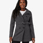 Military Style High Neck Belted Coat (1226) De La Creme