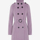 Military Style High Neck Belted Coat (1226) De La Creme