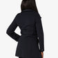 Military Style High Neck Belted Coat (1226) De La Creme