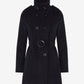 Military Style High Neck Belted Coat (1226) De La Creme