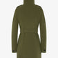 Military Style High Neck Belted Coat (1226) De La Creme