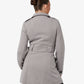 Military Style High Neck Belted Coat (1226) De La Creme