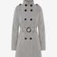Military Style High Neck Belted Coat (1226) De La Creme