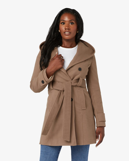 Slim Fit Shawl Hooded Coat (1325) De La Creme