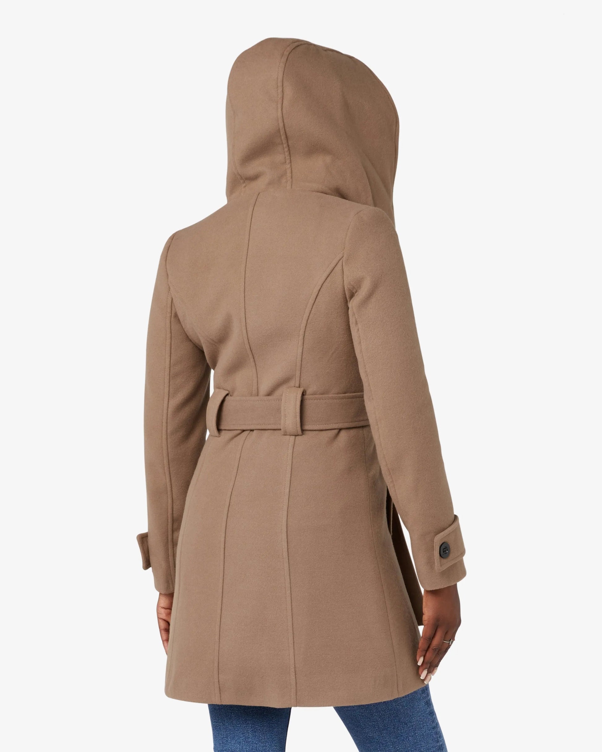 Slim Fit Shawl Hooded Coat (1325) De La Creme