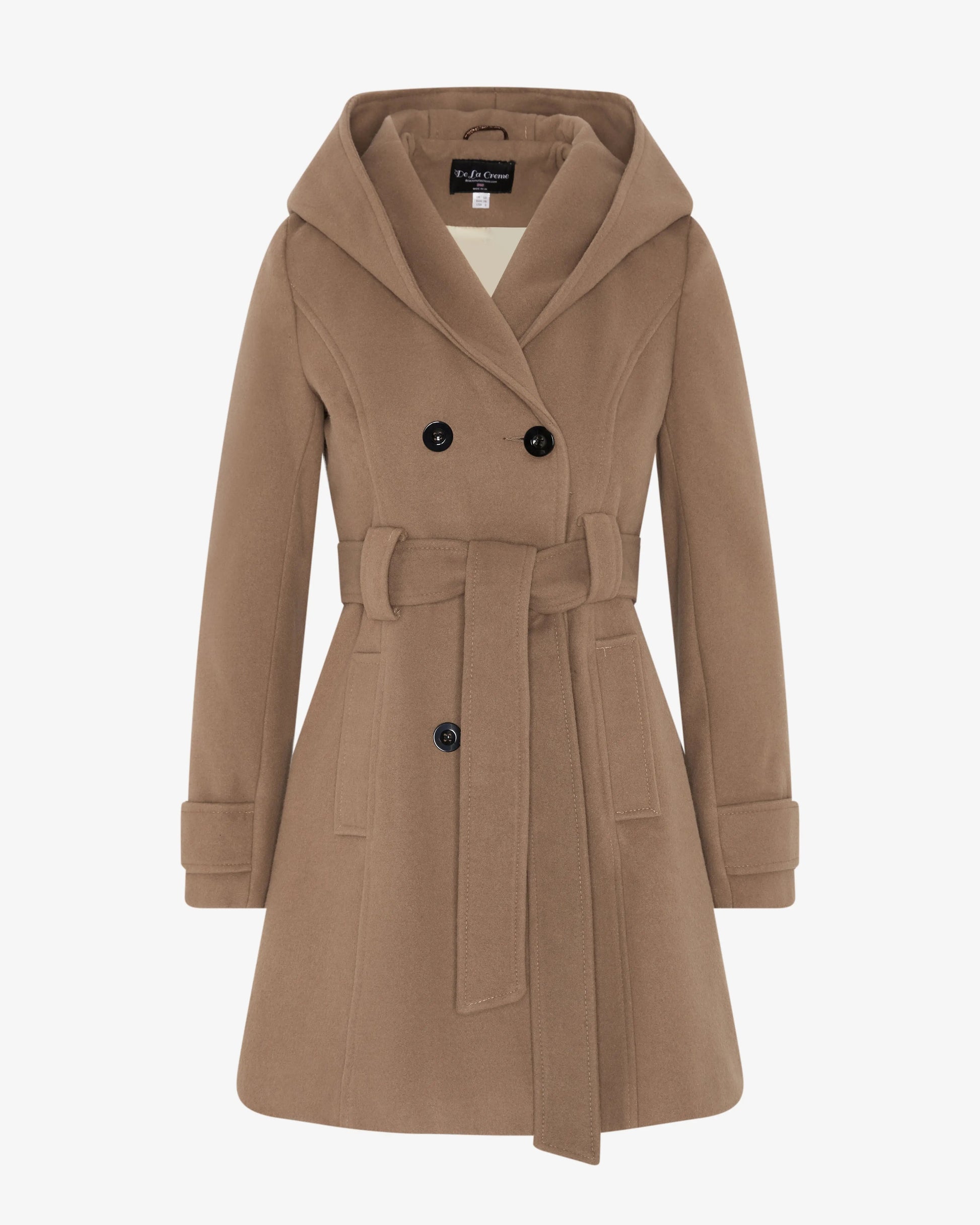 Slim Fit Shawl Hooded Coat (1325) De La Creme