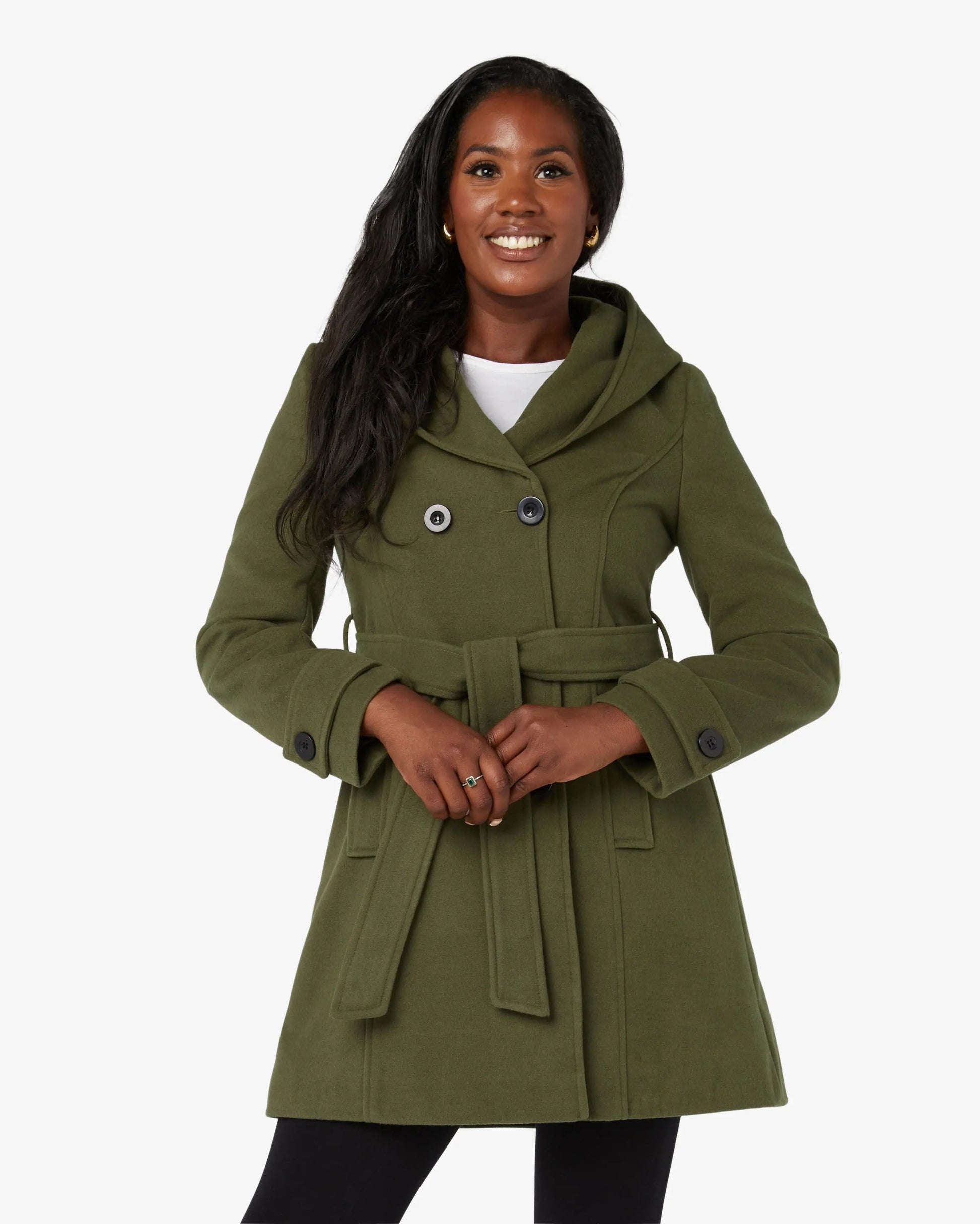 Slim Fit Shawl Hooded Coat (1325) De La Creme