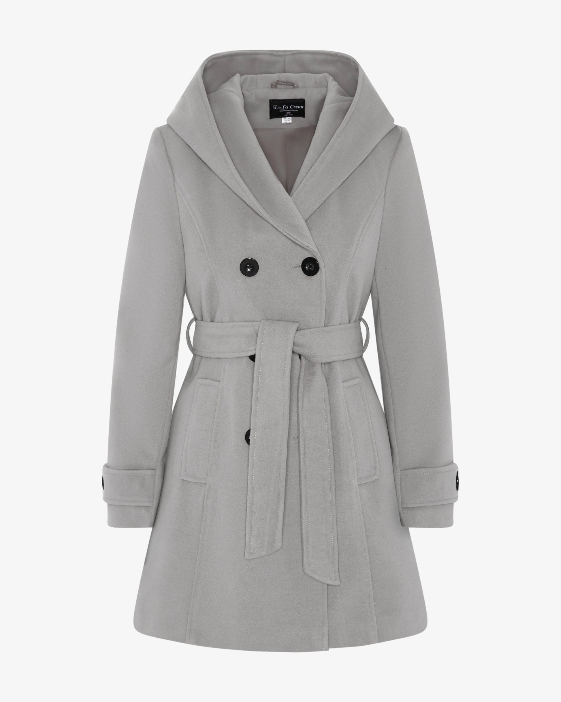 Slim Fit Shawl Hooded Coat (1325) De La Creme