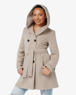 Slim Fit Shawl Hooded Coat (1325) De La Creme