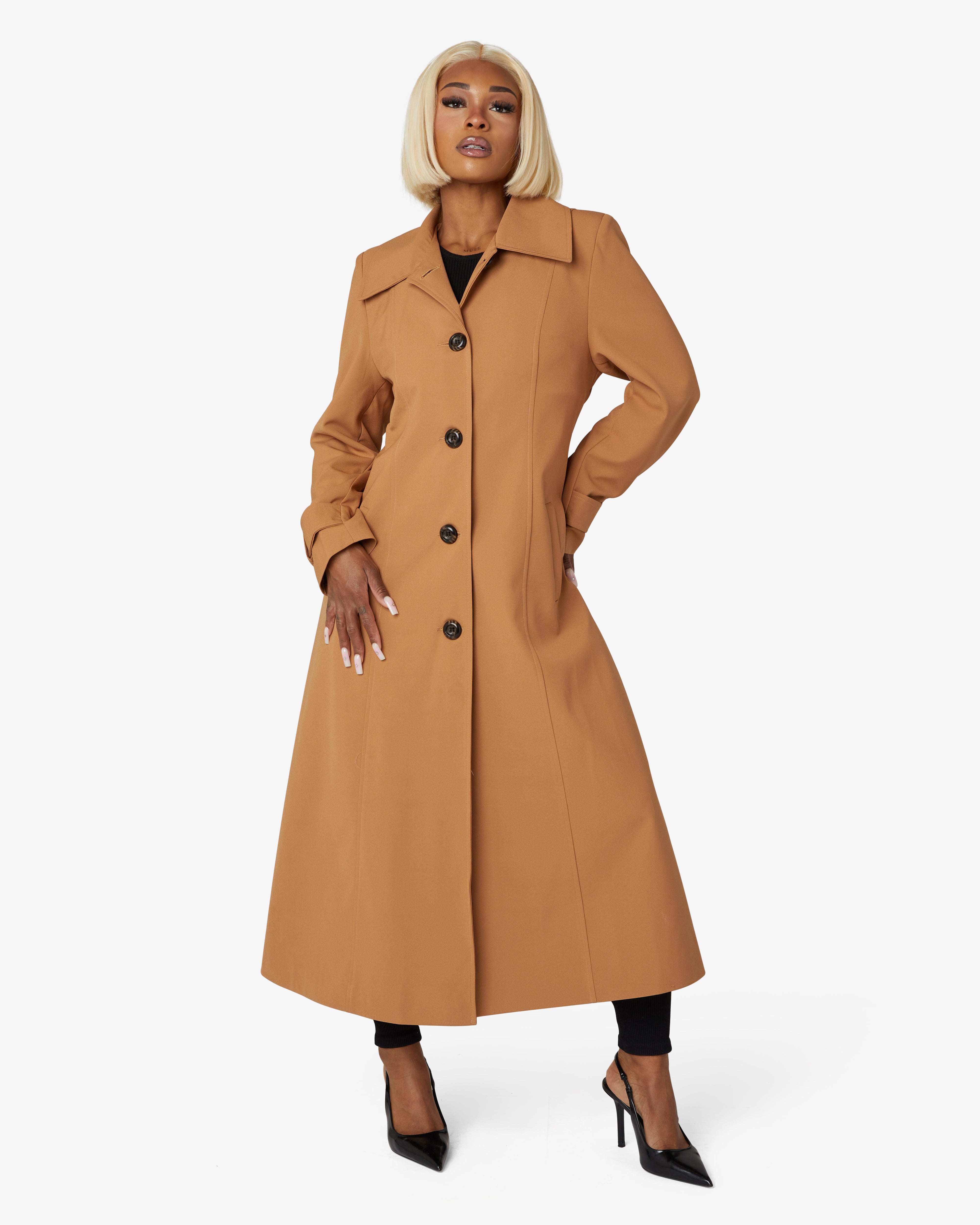 De La Creme Fashions Womens Spring Summer Longline Mac Coat
