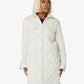 Diamond Quilted Design Padded Longline Jacket De La Creme