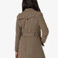 <transcy>De La Creme - Manteau militaire croisé en laine mélangée pour femmes</transcy>