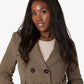 <transcy>De La Creme - Manteau militaire croisé en laine mélangée pour femmes</transcy>