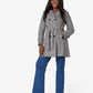 Wool Blend Check Slim Fit Shawl Hooded Coat (1325-CHECK)