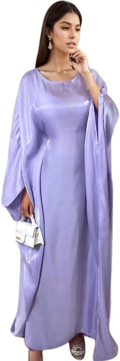 Womens Shimmer Butterfly Abaya Dress