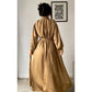 Vintage Style Satin Maxi Dress In Brown