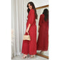 Wrap Front Pleated Belted Maxi Dress