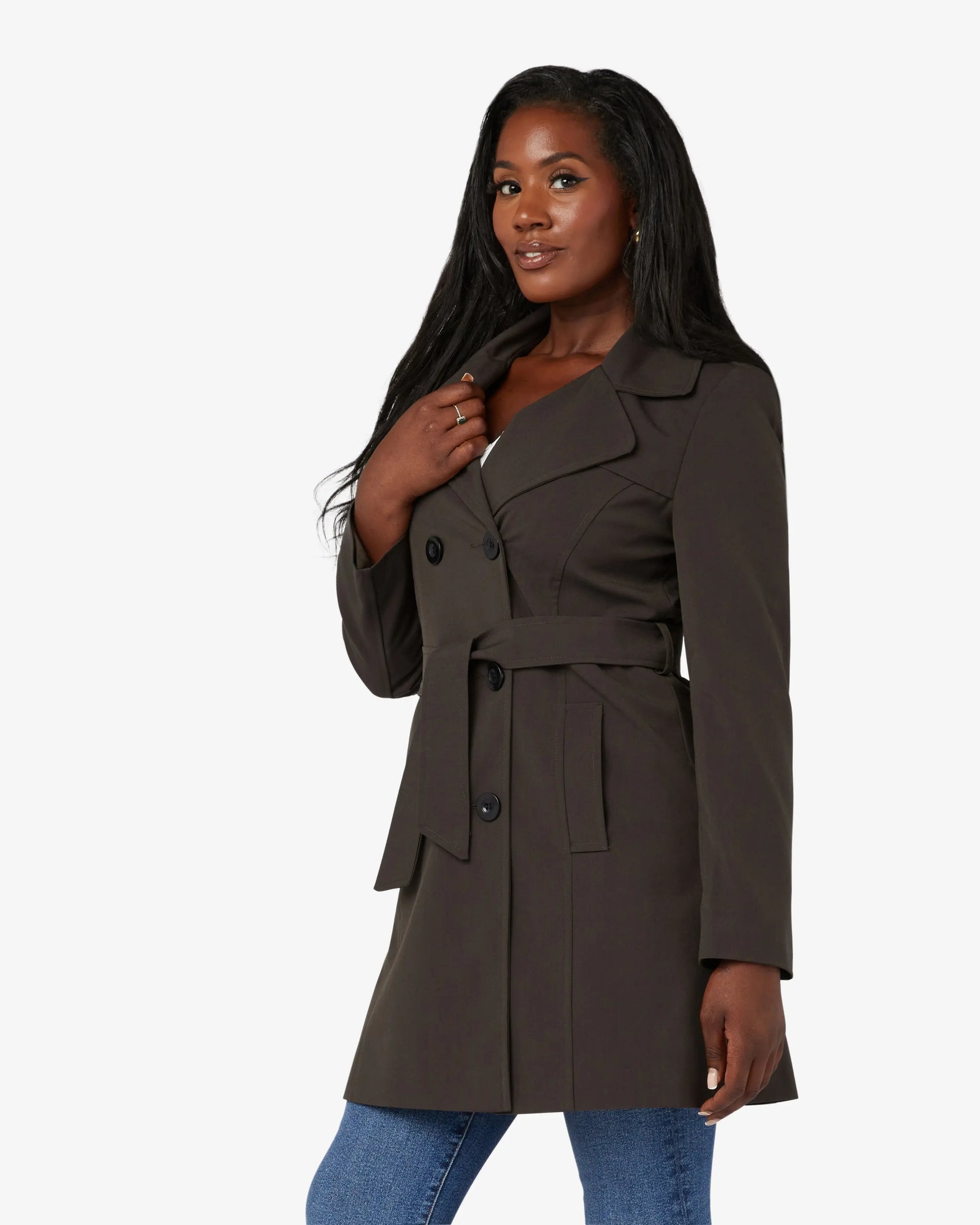 Spring/Summer Military Double Breasted Trench Coat (9049-SP) De La Creme