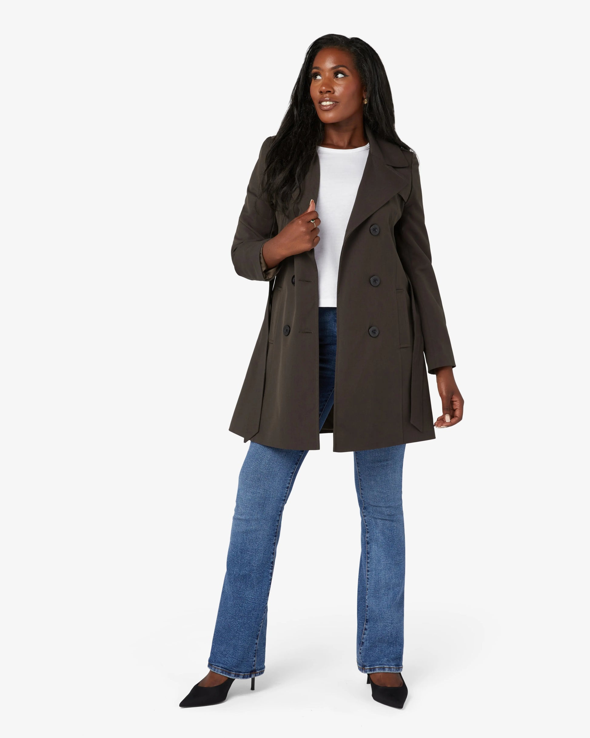 Spring/Summer Military Double Breasted Trench Coat (9049-SP) De La Creme