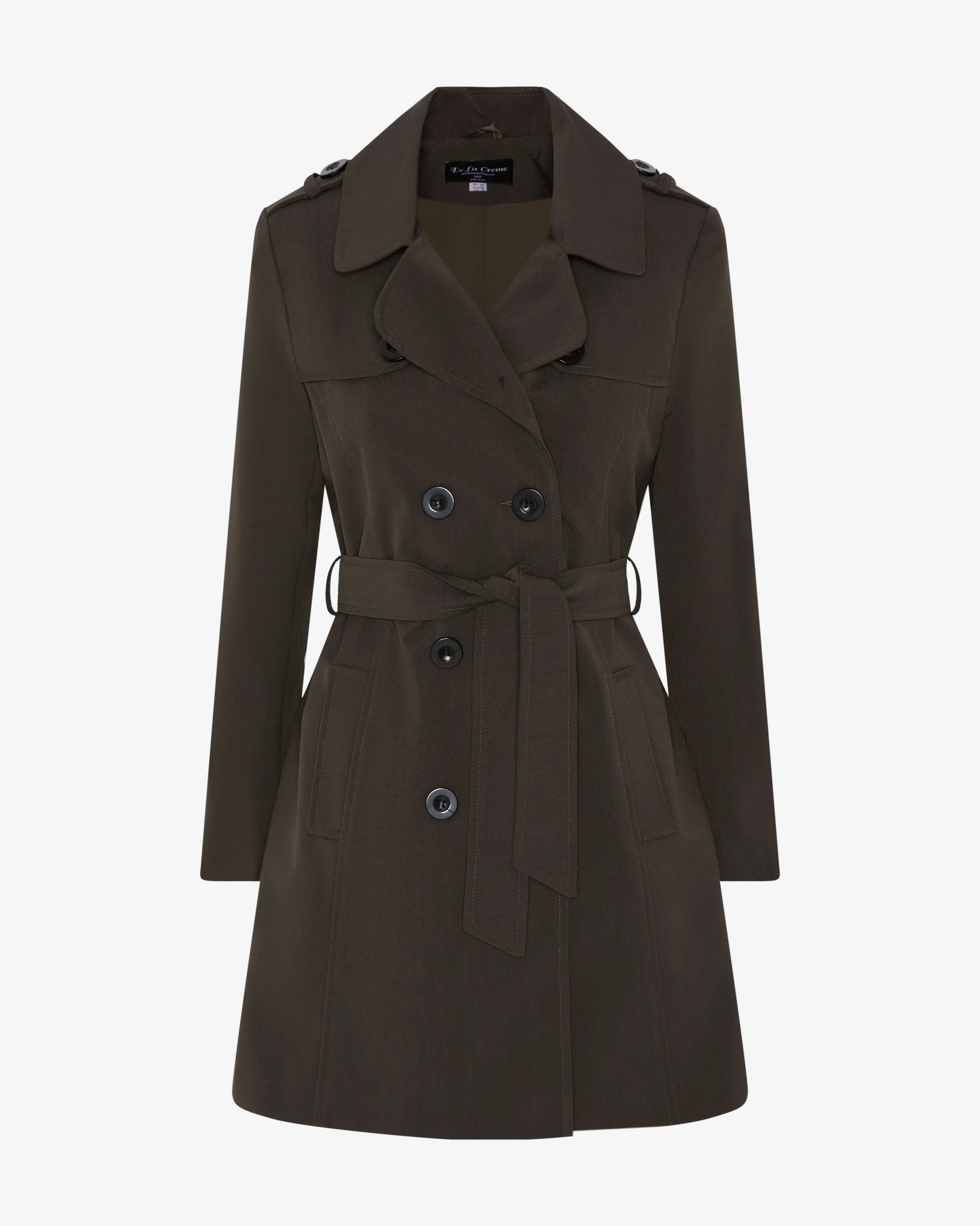Spring/Summer Military Double Breasted Trench Coat (9049-SP) De La Creme
