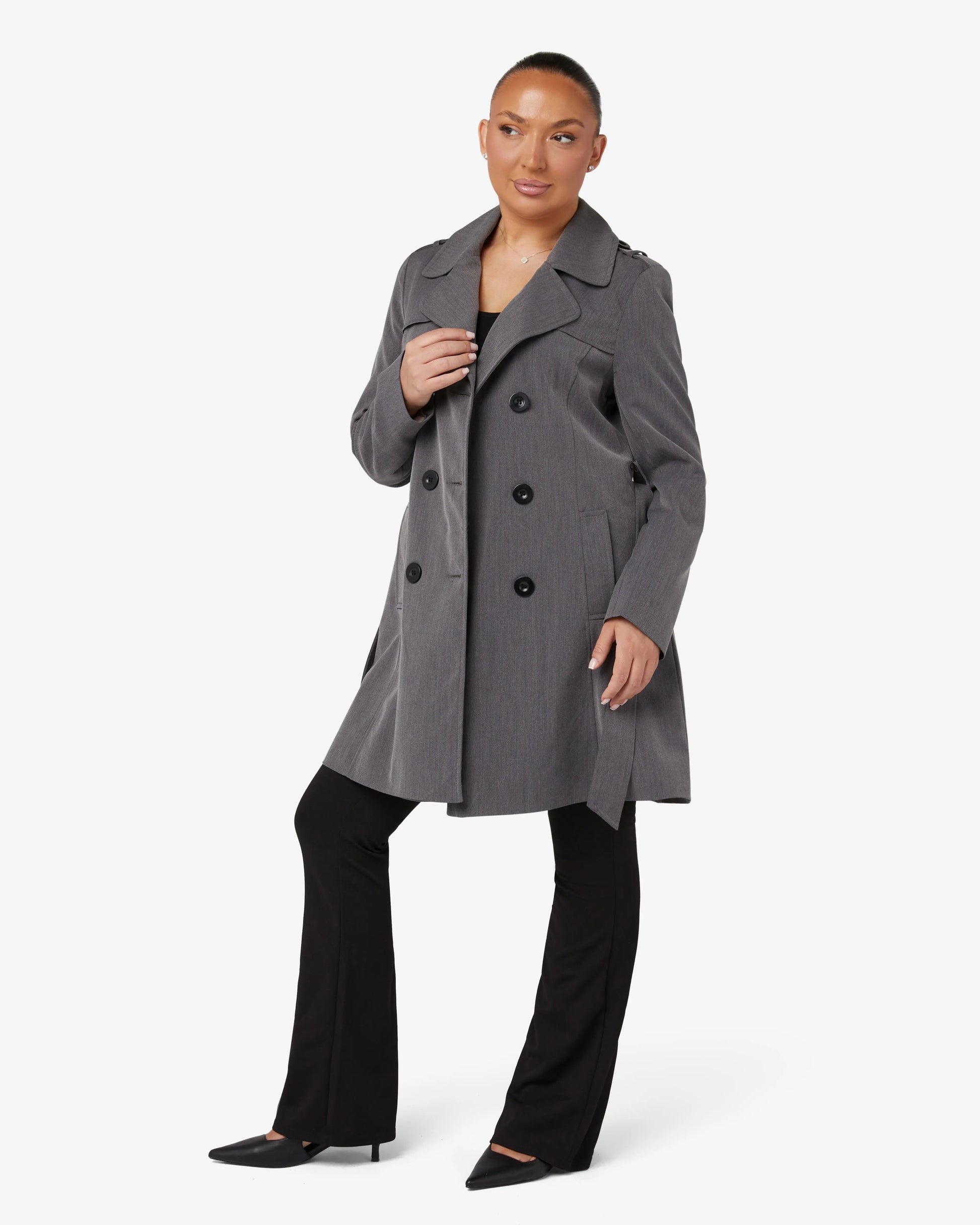Spring/Summer Military Double Breasted Trench Coat (9049-SP) De La Creme