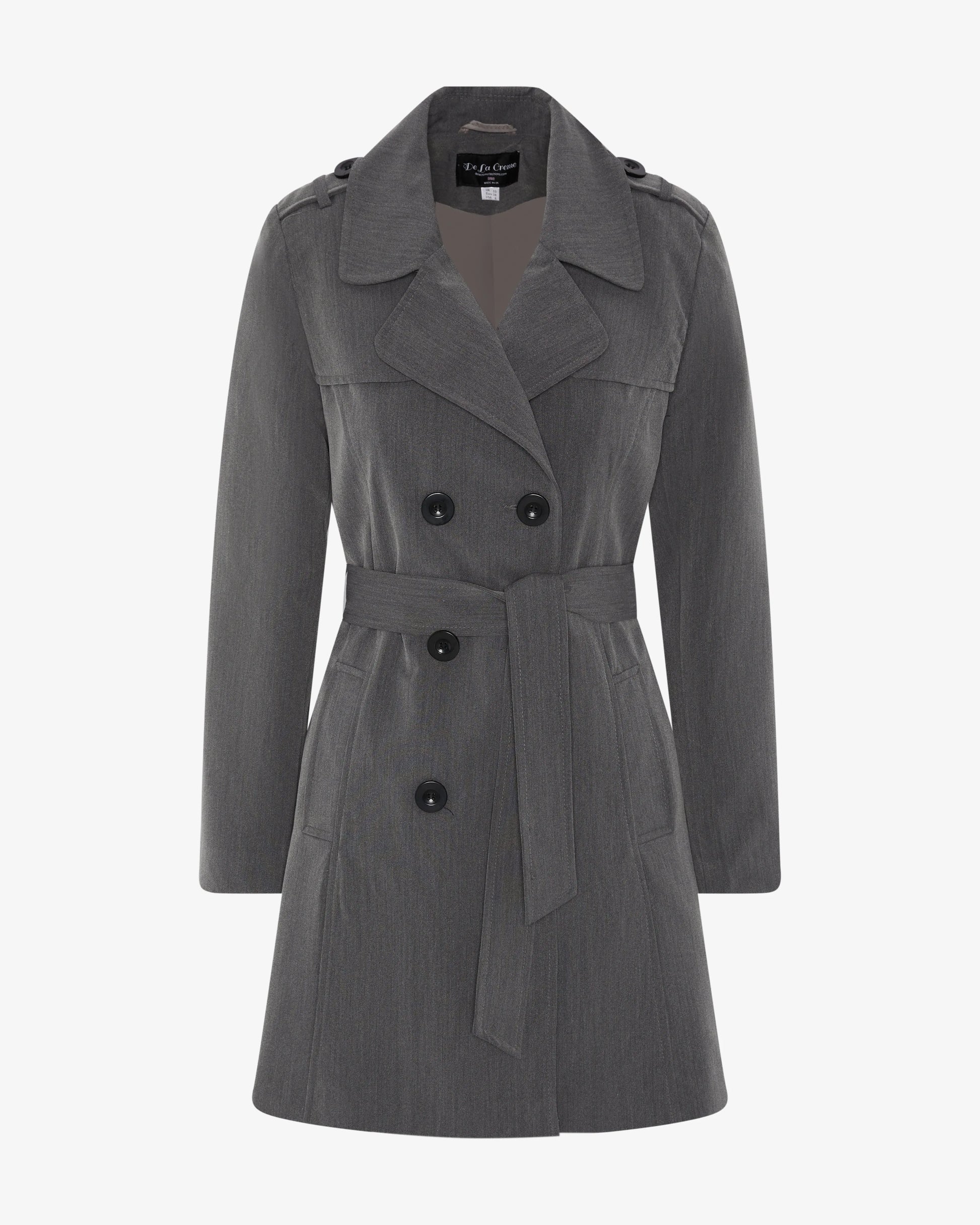 Spring/Summer Military Double Breasted Trench Coat (9049-SP) De La Creme