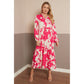 Floral Belted Midi Shirt Dress