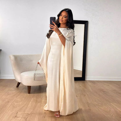 Womens Shimmer Butterfly Abaya Dress