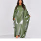 Womens Shimmer Butterfly Abaya Dress