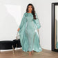 Womens Shimmer Butterfly Abaya Dress
