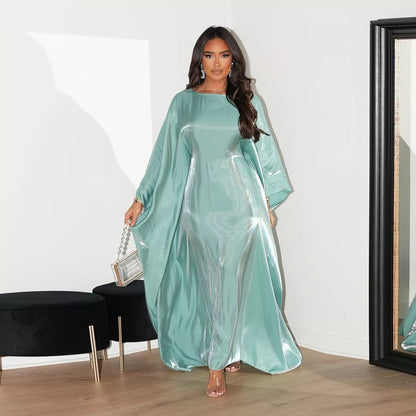 Womens Shimmer Butterfly Abaya Dress