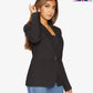 De La Creme Womens Black Casual Blazer