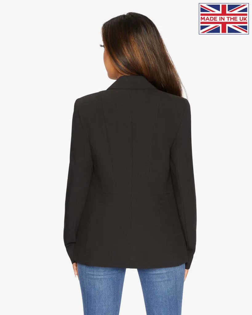 De La Creme Womens Black Casual Blazer