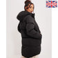 Black Padded Puffer Hood Jacket Coats & Jackets