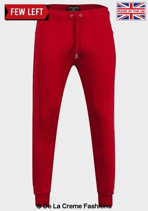 Brave Soul - Mens Red Piping Detail Slim Fit Joggers