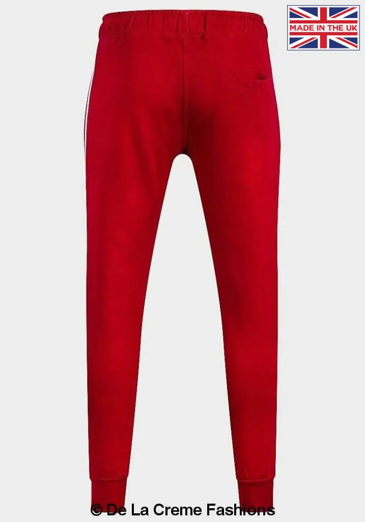 Brave Soul - Mens Red Piping Detail Slim Fit Joggers